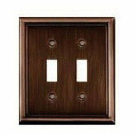 ATRON ELECTRO Atron ESTATE Series 2-203TT Wallplate, 4-3/4 in L, 5 in W, 2-Gang, Metal, Oil-Rubbed Bronze 2203TT